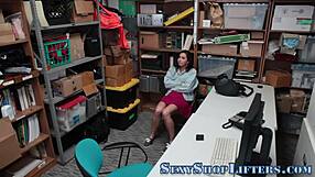 busty thief caught tugging and sucking the homeowner