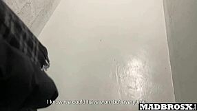 barcelona fan gets surprised by psg supporters in stadium corridors