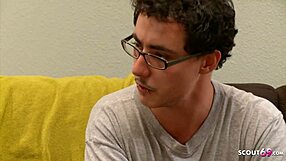 Cuckold Nerd Watches Ginger Wife Take Huge Cock