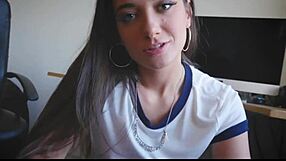 Stepsister drops pen to expose ass for stepbro's homework help