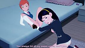 Violet Parr dominates in wild threesome POV competition