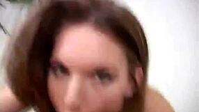 Devlyn strips and gives POV blowjob with handjob in close up?