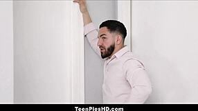 yo, check my big ass brunette teen step sister taking a creampie from her horny step bro!