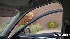 Blonde teen picked up for casting interview