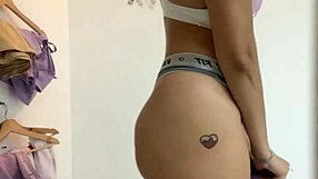 Straight amateur's narrow ass in public