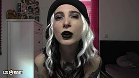 In a German parking spot, Lou Nesbit and Lia Louise dominate a male slut with dirty talk and femdom play.