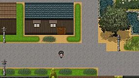 Blonde nympho gets cum on thighs in public at Nympho Village. Part 3 unfolds the fetish tale.