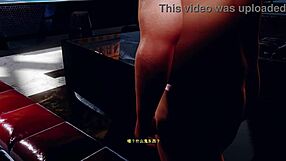 My curvy 3D Asian character got slammed hard by her fat boss in this wild scene