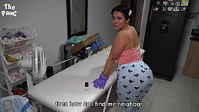 I went to clean my neighbor's room and he got excited giving me a massage.