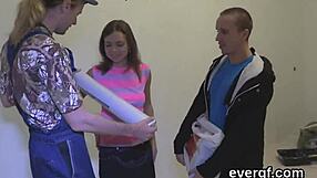 Broke Dude Lets Slutty Friend Ride His Ex-Girlfriend For Hard Cash.