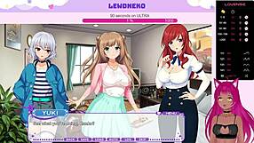 Vtuber Lewdneko in a sexy game of the Idol Project