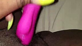 her vibrator dies repeatedly during close-up wet pussy masturbation