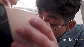 mil teaches titty fucking on sofa, ripping clothes for tight action