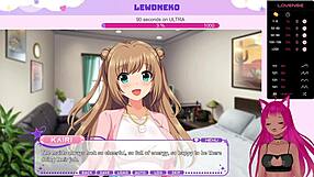 Vtuber Lewdneko in a sexy game of the Idol Project