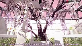 Yae Miko's wild ahegao face in Genshin Impact fantasy. Pink-haired girl rocks full 3D action.