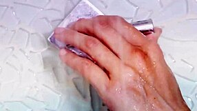 julia ann enjoys a relaxing shower session