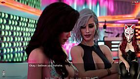 Ms. Denvers dances seductively at the nightclub in anime