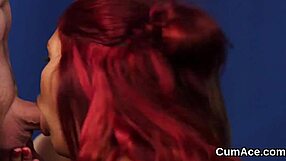 foxy centerfold receives facial cumshot