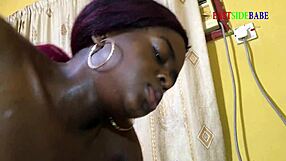 ebony hotel cleaner bent over by amateur bbc during service