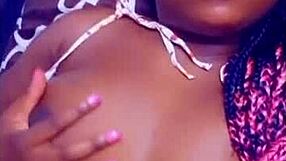 African cam girls in fishnets and heels, close up