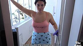 I went to clean my neighbor's room and he got excited giving me a massage.