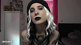 In a German parking spot, Lou Nesbit and Lia Louise dominate a male slut with dirty talk and femdom play.