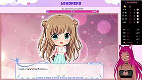 Vtuber Lewdneko in a sexy game of the Idol Project