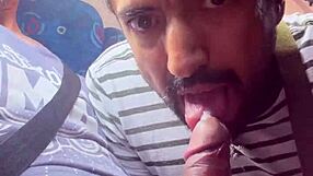 chupadita en el autobus with mexican amateurs in public outdoor setting