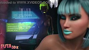futa3dx horny blue hair bitch deepthroats futa cock in hentai comic