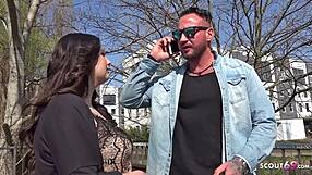 Chubby German girl gets fucked at a street casting