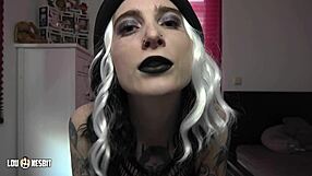 In a German parking spot, Lou Nesbit and Lia Louise dominate a male slut with dirty talk and femdom play.