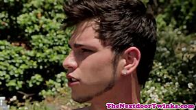 four twinks sucking cock and anal fucking in close up