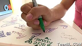 Playgirl uses blowjob to tame man's cock