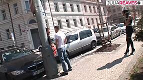 Busty girlfriend eager to share bi-curious boyfriend in double penetration group. Another man joins for wild facial fun.