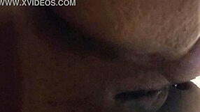 Amateur couple enjoys playful moments together