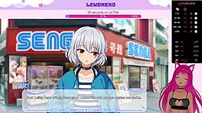 Vtuber Lewdneko in a sexy game of the Idol Project