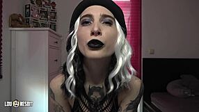 In a German parking spot, Lou Nesbit and Lia Louise dominate a male slut with dirty talk and femdom play.