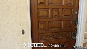 Lubed up tight pussy girls get stretched by thick dicks. Man, those oiled bodies are insane!