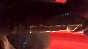 pretty ebony gags on big black cock in sloppy homemade blowjob