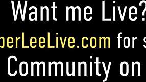 Kimber Lee's natural tits tease as she sucks boyfriend's dick