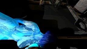 Cortana sucks master chief's dick in deepthroat outfit