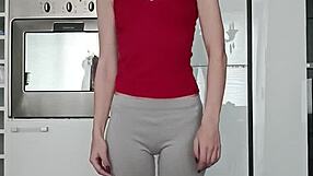 A hot workout with a small brunette babe