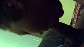 pretty ebony gags on big black cock in sloppy homemade blowjob