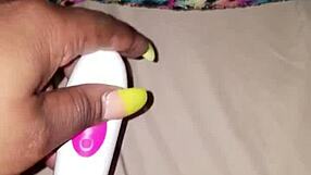 her vibrator dies repeatedly during close-up wet pussy masturbation