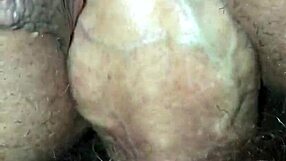 in the bedroom, she bends over for intense anal doggystyle, her big pussy lips gripping tightly during assfucking.