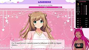 Vtuber Lewdneko in a sexy game of the Idol Project