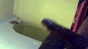 pretty ebony gags on big black cock in sloppy homemade blowjob