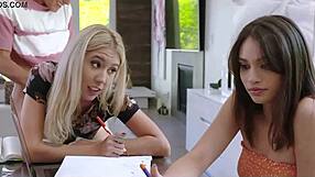 stepbrother fucks stepsister in front of friend