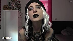 In a German parking spot, Lou Nesbit and Lia Louise dominate a male slut with dirty talk and femdom play.