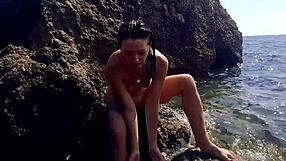 Milf Indulges in Public Beach Masturbation
